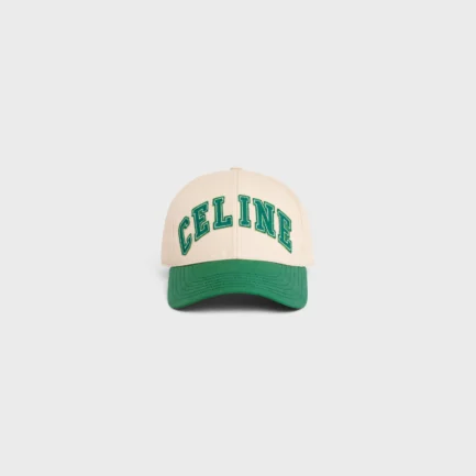 CELINE COLLEGE BASEBALL CAP IN COTTON CREAM