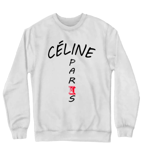 Celine Paris White & Black Logo Sweatshirts